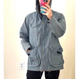 Vintage 60s/70s Zero King Slate Gray Hooded Rain Jacket Sz 10